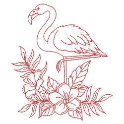 Redwork Tropical Scene 01(Sm) machine embroidery designs