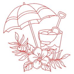 Redwork Tropical Scene 10(Sm) machine embroidery designs