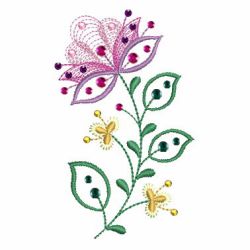 Crystal Jacobean Floral 03 machine embroidery designs
