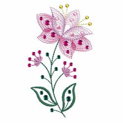 Crystal Jacobean Floral 08 machine embroidery designs