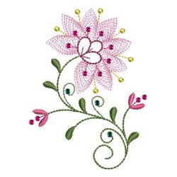 Crystal Jacobean Floral 09 machine embroidery designs