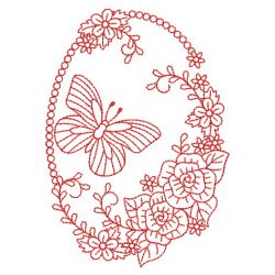 Redwork Floral Ovals 01(Md) machine embroidery designs