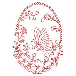 Redwork Floral Ovals 04(Lg)