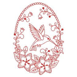 Redwork Floral Ovals 06(Lg) machine embroidery designs