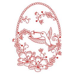 Redwork Floral Ovals 10(Lg)