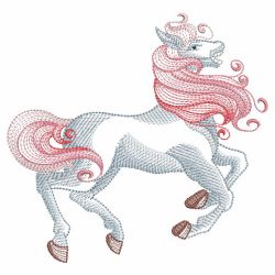 Rippled Horses 11(Md) machine embroidery designs