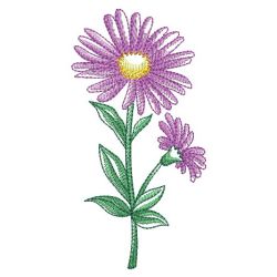 Watercolor Fall Flowers 02(Md) machine embroidery designs