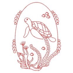 Redwork Underwater Scene Ovals 05(Md) machine embroidery designs