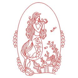 Redwork Underwater Scene Ovals 08(Lg) machine embroidery designs