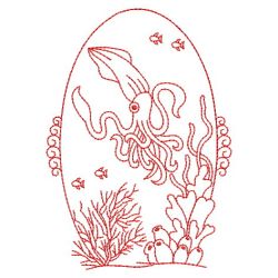 Redwork Underwater Scene Ovals 09(Md)