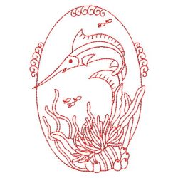 Redwork Underwater Scene Ovals 10(Md)