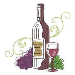 Wine And Grapes 01(Md) machine embroidery designs