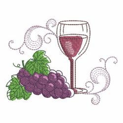 Wine And Grapes 03(Lg) machine embroidery designs