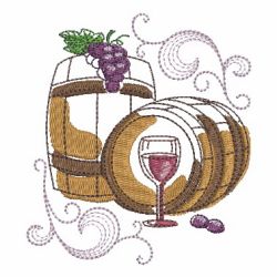 Wine And Grapes 04(Lg) machine embroidery designs