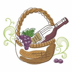 Wine And Grapes 05(Sm) machine embroidery designs