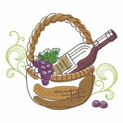 Wine And Grapes 05(Sm) machine embroidery designs
