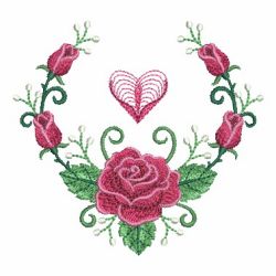 Romantic Roses 09 machine embroidery designs