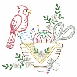 Vintage Sewing Birds 03(Lg) machine embroidery designs