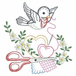 Vintage Sewing Birds 09(Lg) machine embroidery designs