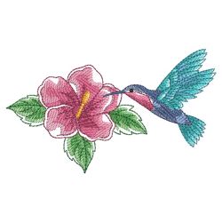 Watercolor Hummingbird And Flowers 2(Lg) machine embroidery designs