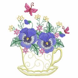 Teacup In Bloom 2 02(Sm) machine embroidery designs