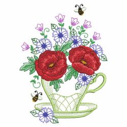 Teacup In Bloom 2 05(Sm) machine embroidery designs