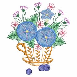 Teacup In Bloom 2 06(Sm) machine embroidery designs