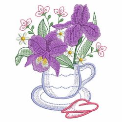 Teacup In Bloom 2 07(Md) machine embroidery designs