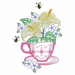 Teacup In Bloom 2 08(Sm) machine embroidery designs