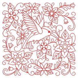 Redwork Flower Blocks 02(Md) machine embroidery designs