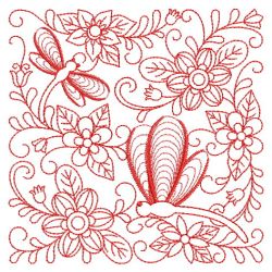 Redwork Flower Blocks 08(Lg) machine embroidery designs