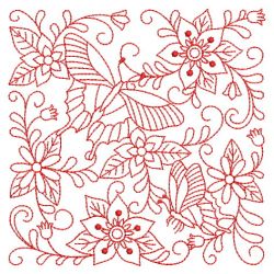 Redwork Flower Blocks 09(Sm) machine embroidery designs