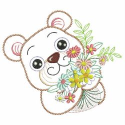 Vintage Flower Friends 02(Md) machine embroidery designs