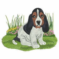 Spring Puppy 05(Lg) machine embroidery designs