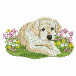 Spring Puppy 06(Lg) machine embroidery designs