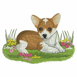 Spring Puppy 10(Lg) machine embroidery designs