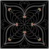 Trapunto Rose Quilt Block 2(Sm)