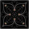 Trapunto Rose Quilt Block 2(Sm)