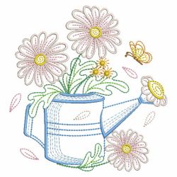 Vintage Flowering Watering Can 03(Lg) machine embroidery designs