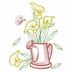 Vintage Flowering Watering Can 04(Sm) machine embroidery designs