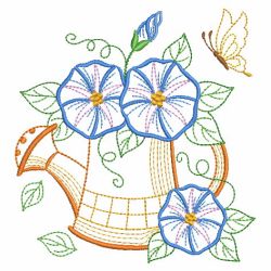 Vintage Flowering Watering Can 05(Lg) machine embroidery designs