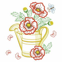 Vintage Flowering Watering Can 09(Sm) machine embroidery designs