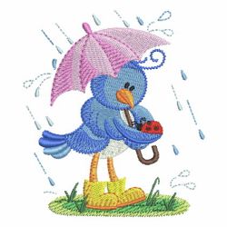 Animals Under Umbrellas 08 machine embroidery designs