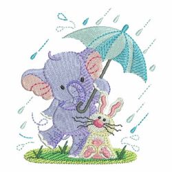 Animals Under Umbrellas 10 machine embroidery designs