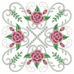 Pearl Roses Quilt 9 06(Lg) machine embroidery designs