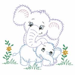 Vintage Mom And Baby Animals 02(Md) machine embroidery designs