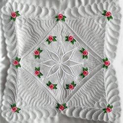 Trapunto Rose Quilt Block 03(Lg) machine embroidery designs