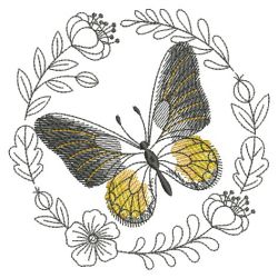 Butterfly Frame 03(Md) machine embroidery designs