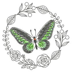Butterfly Frame 04(Lg) machine embroidery designs