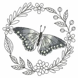 Butterfly Frame 08(Sm) machine embroidery designs